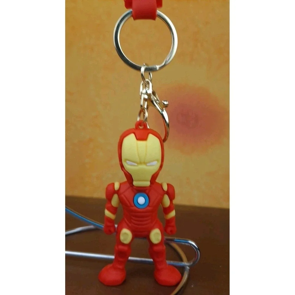 Avengers Marvel Iron Man 3D PVC Keychain Backpack Clip New 8